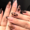 Coffee Brown Leopard Press-On Nails - Meri Select