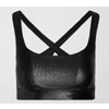 Criss Cross Bra in Crocodile Takara Shine : Carbon38