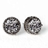 Sophia Round Crystal Stud Earrings - Amyo Bridal