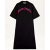 Curved Logo Maxi Tee Dress Black : Palmangels.com
