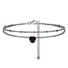 Dainty Heart Birthstone Anklet | BirthstoneJewelry