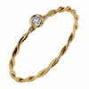 Diamond Bezel Twist Ring | BabyGold
