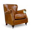 Distressed Leather Armchair - Designer Sofas4u
