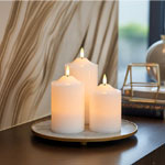 Dome Pillar Candles : GlowWarmy