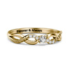 Double Infinity Gemstone Ring with Accents : Jewlr.com