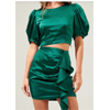 Drea Puff Sleeve Crop Top | SugarLips