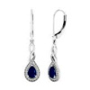 Created Blue Sapphire & Round Natural - Dazzling Rock