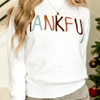 Thankful Embroidered Sweater : Threaded Pear