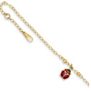 Enameled Ladybug Anklet - The Black Bow