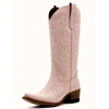 The Etta Pink Short Tall Cowgirl Boots : Redtop