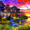 Evening Cabin (1417pz) : White Mountain Puzzles