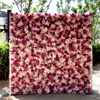 Colorful Pink Rose Wedding Flower Wall - Ali Flowers