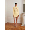 Fiona High Neck Tulip Mini Dress - Lavishalice.com