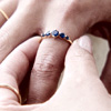 Five Stone Statement Birthstone Ring : Mintandlily.com