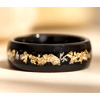 Gold Leaf & Meteorite Tungsten Ring : Redwood Rings