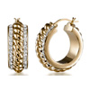 Gold Luxe 14K Gold Twist Hoop Earrings : Iheartjewels.com