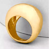 Gold Metal Sphere Ring - Quiz Clothing