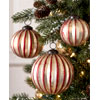 Gold Red Ribbed Baubles | Dibor