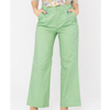 Green Wide Leg Woven Smart Trousers : Enorsia