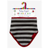 Organic Grey Stripe Dribble Bib - Toby Tiger