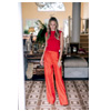 Julia Pant Cerise | Julia Amory