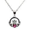 July Birthstone Claddagh Necklace : Faith Jewellers