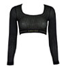 Encore Black Stretch Lace Long Sleeved Top : RaineAndBea