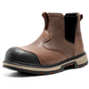 Men's Leather Slip-On Chelsea Work Boots : Nortiv8