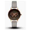 Grey Leather Strap Watch : TheJewelHut