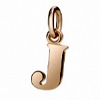 Rose Gold Letter J Pendant : Dodo.it