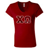 Lettered V-Neck T-Shirt | GreekCreations