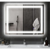 35x28 Dimmable LED Bathroom Mirror : Homcom