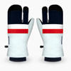 Glisse Light Blue 3-Finger Lobster Ski Mittens : Siroko.com