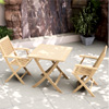 London 2 Seater Square Folding Bistro Set : Royalcraft