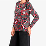 Long Sleeve Abstract Pattern Top - Idealworld