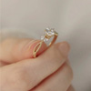 Maeve Round Moissanite Ring : LaneWoodsJewelry
