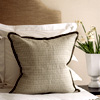 Margot Fringed Linen Cushion , Rebecca Udall