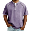 Vintage Feel Broken-in Cotton Henley - Loombasics.com 