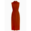 Miles Dress In Hot Orange Double Crepe : Emiliawickstead