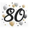 Milestone 80 Servietten : Party DE