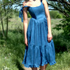 Mirabelle Dress in Indigo Linen : Ofherownkind.com