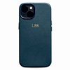 Navy MagSafe Pebble Leather Personalized Case | Inserif.com