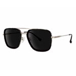 Nayeli Aviator Black-Silver Sunglasses | Zeelool
