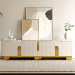 Nordic Rounded-Corner TV Stand : Aliving Homex
