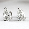 Pear Lab Diamond Stud Earrings | OurosJewels