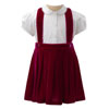 Eloise Pink Silk Velvet Pinafore Set | Rachel Riley
