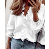 Plain Elegant V Neck Ruffle - Shelia