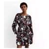 Garland Pleated Mini Flounce Dress - Loft