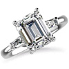 Emerald Cut Lab Grown Diamond Side Stone : Inspereza