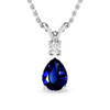 Pear Lab Grown Sapphire Ring : Inspereza.com